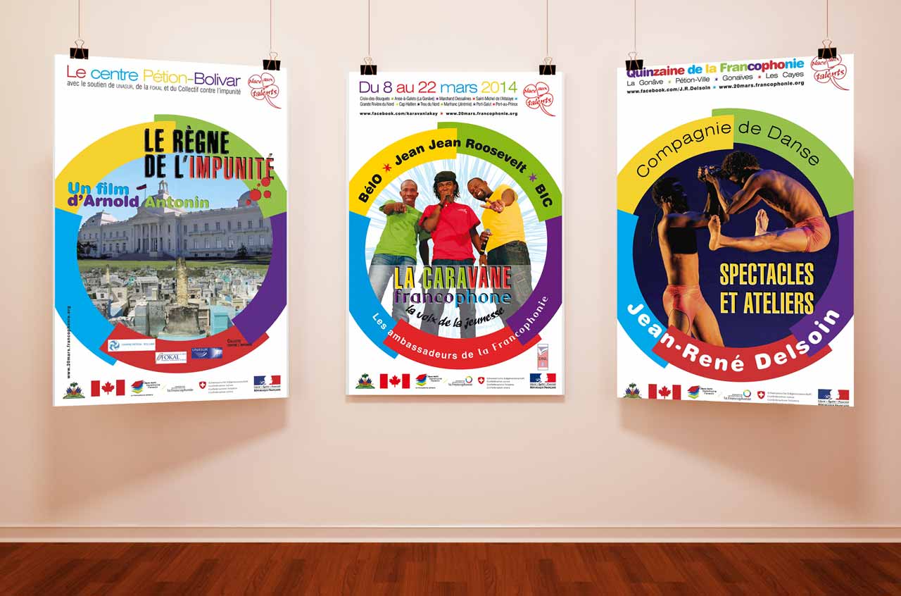 Affiches des differentes activités autour de la Francophonie, mars 2014