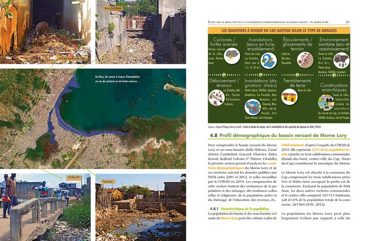 Réduction des vulnérabilités environnementales du morne Lory au Cap-Haïtien, pages 22-23 comme exemple